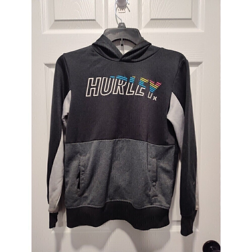 Hurley Pullover‎ Hoodie Youth 14/16 H20 Dri Boys Green Black